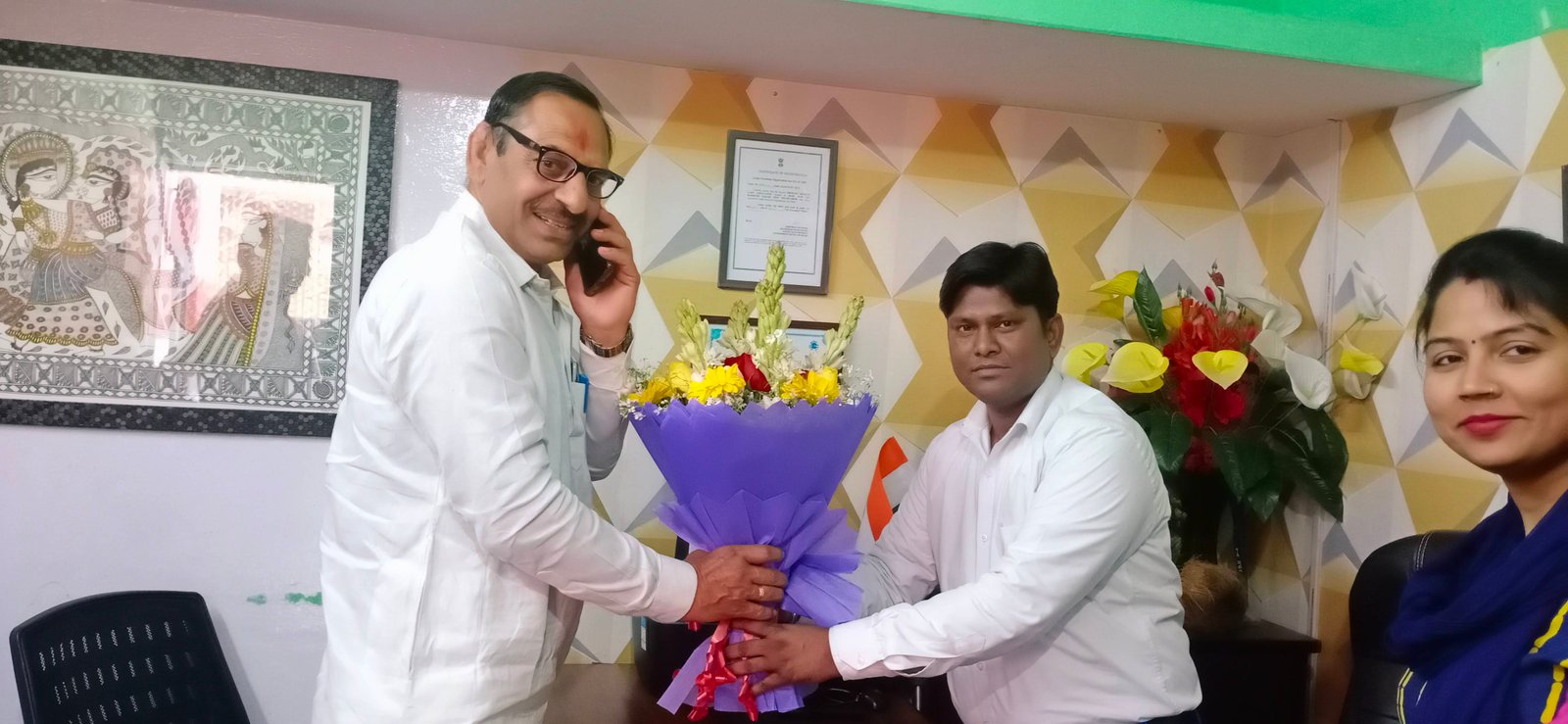 MLA Sahi Ram Ji extending his best wishes to our organisation.